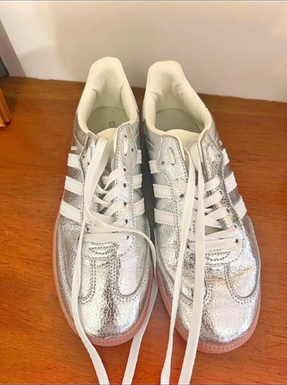 adidas Samba OG Silver & White Metallic Sneakers